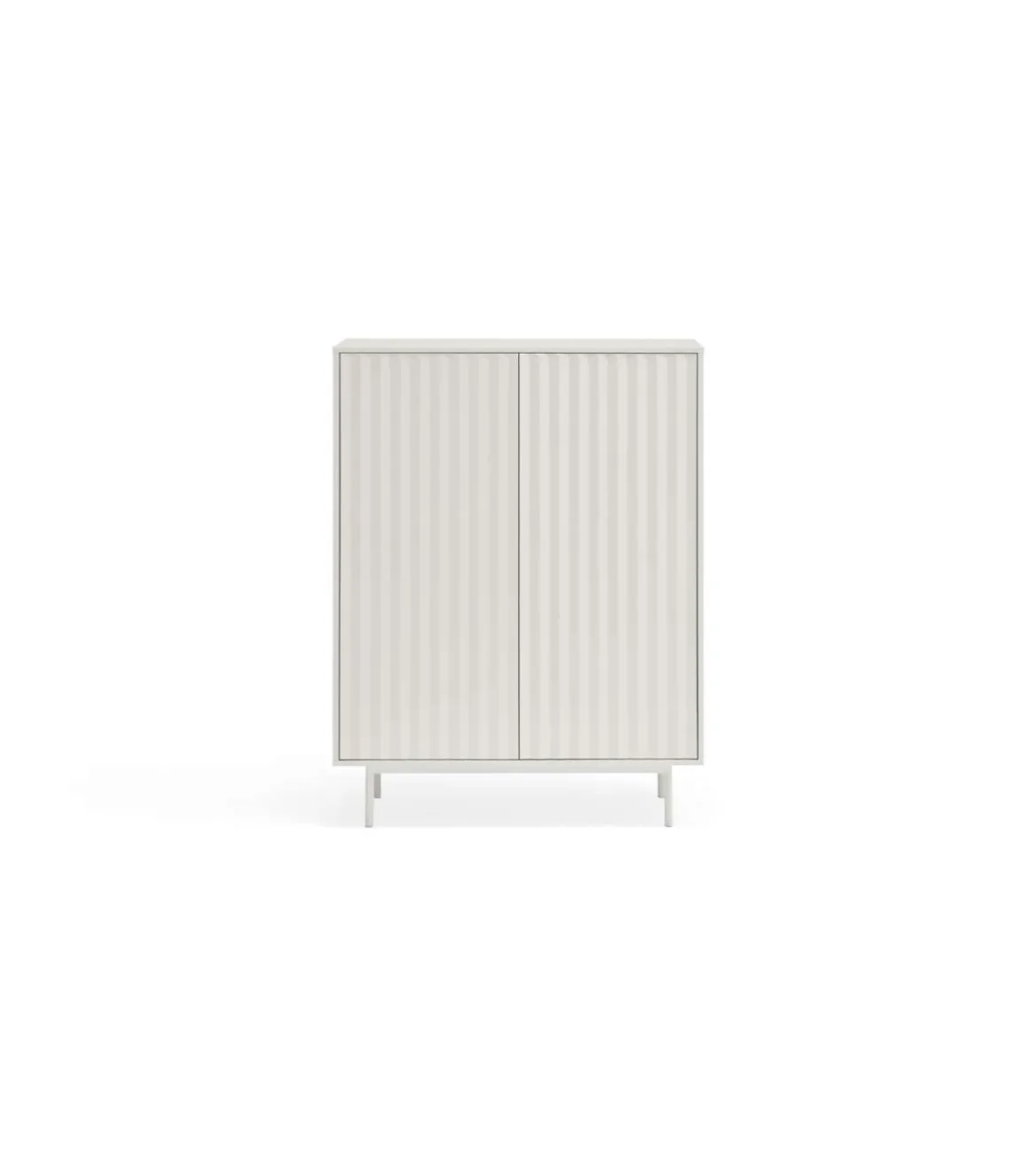 Mueble auxiliar modelo Sierra 2 puertas 2 cajones interiores acabado blanco, 45cm(ancho) 130cm(alto) 97cm (largo)