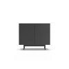 Mueble auxiliar 2 puertas abatibles modelo 601-1 acabado en grafito. 78 cm (alto) x 90 cm (ancho) x 34 cm (prof.)