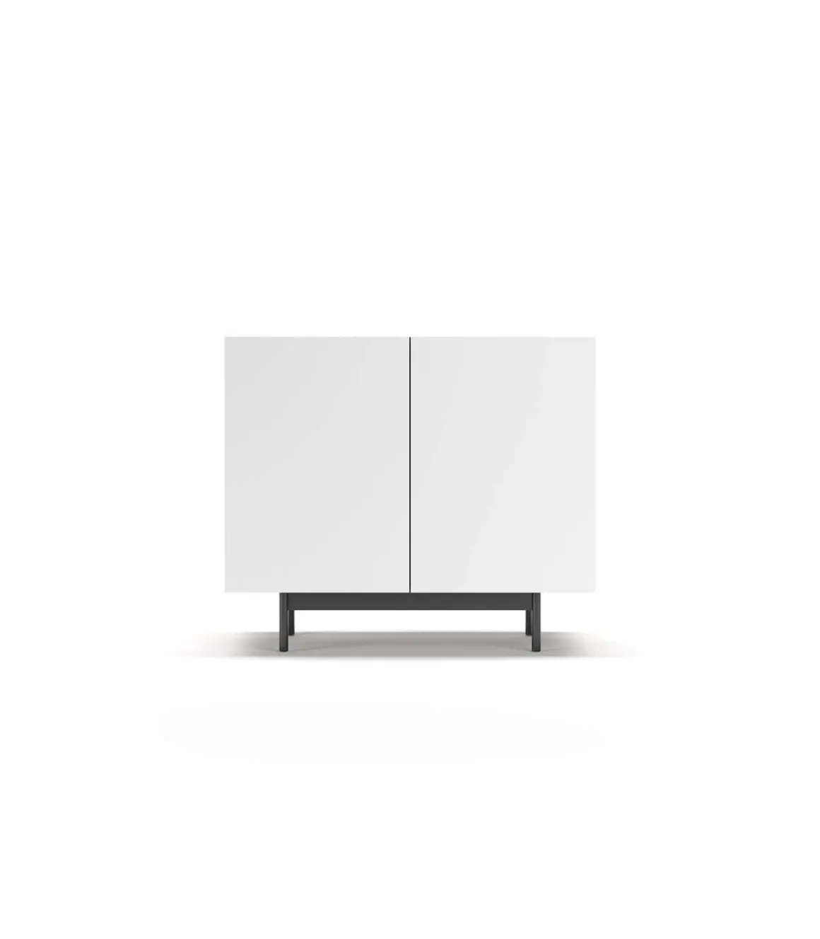 Mueble auxiliar 2 puertas abatibles modelo 601-1 acabado en nogal claro/blanco. 78 cm (alto) x 90 cm (ancho) x 34 cm (prof.)