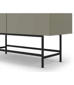 Mueble auxiliar 4 puertas abatibles modelo Elena acabado verde/negro. 128cm(alto) 100cm (ancho) 40cm(prof.)