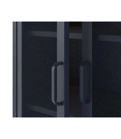 Mueble auxiliar 2 puertas abatibles modelo Dora acabado metal azul. 100cm(alto) 70cm (ancho) 40cm(prof.)