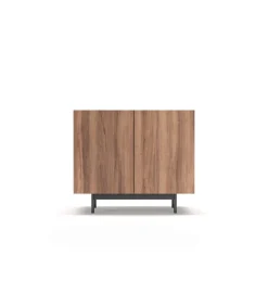 Mueble auxiliar 2 puertas abatibles modelo 601-1 acabado en nogal claro. 78 cm (alto) x 90 cm (ancho) x 34 cm (prof.)