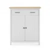Mueble auxiliar 2 puertas 1 cajón Mariana acabado blanco 110 cm(alto) 90 cm(ancho) 40 cm(largo)