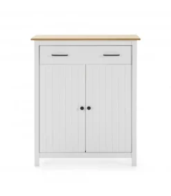 Mueble auxiliar 2 puertas 1 cajón Mariana acabado blanco 110 cm(alto) 90 cm(ancho) 40 cm(largo)