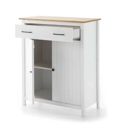 Mueble auxiliar 2 puertas 1 cajón Mariana acabado blanco 110 cm(alto) 90 cm(ancho) 40 cm(largo)