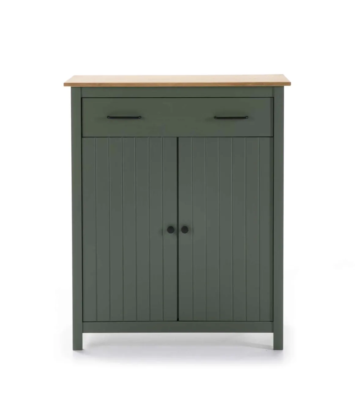 Mueble auxiliar 2 puertas 1 cajón Mariana acabado verde, 110 cm(alto) 90 cm(ancho) 40 cm(largo)