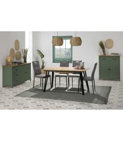 Mueble auxiliar 2 puertas 1 cajón Mariana acabado verde, 110 cm(alto) 90 cm(ancho) 40 cm(largo)