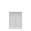 Mueble auxiliar 2 puertas 1 cajón modelo Miguel acabado blanco/roble. 110cm(alto) 90cm(ancho) 40cm(prof).