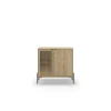 Mueble auxiliar 2 puertas modelo India acabado roble/negro. 80.3cm(alto) 83.6cm(ancho) 40cm(prof).