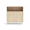 Mueble auxiliar/zapatero Md-509 con puertas acabado en roble, 89cm(alto) 80cm(ancho) 29cm(prof.)