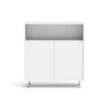 Mueble auxiliar/zapatero Md-509 con puertas acabado blanco, 89cm(alto) 80cm(ancho) 29cm(prof.)