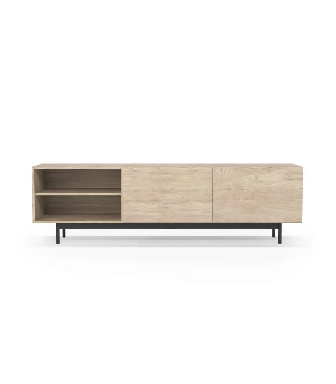 Mueble bajo televisión Md-608-1 en color roble, 52cm(alto) 180cm(ancho) 43cm(largo)