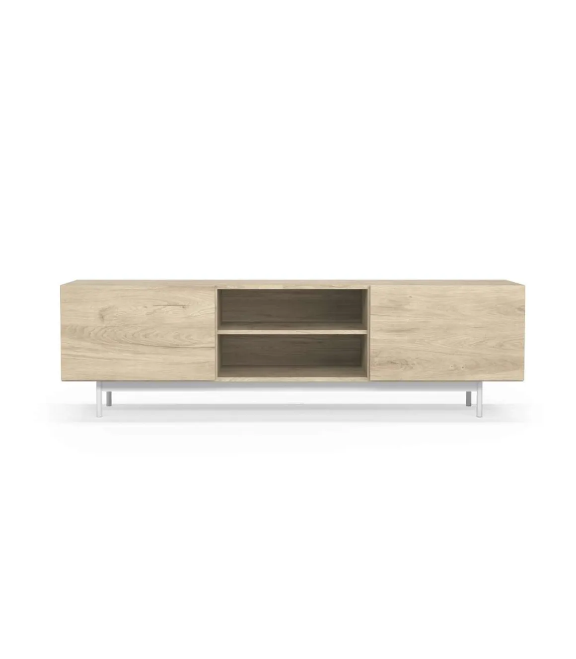 Mueble bajo televisión Md-608-2 en color roble, 52cm(alto) 180cm(ancho) 43cm(largo)