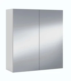 Mueble camerino Sulf de 2 puertas con espejo acabado blanco brillo, 65 cm(alto)60 cm(ancho)21 cm(largo)