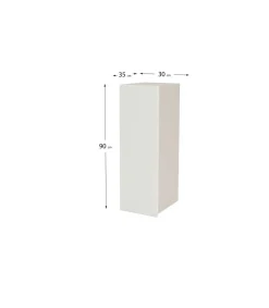 Mueble cocina alto con una puerta en color blanco mate, 90 cm(alto)30 cm(ancho)35 cm(largo)