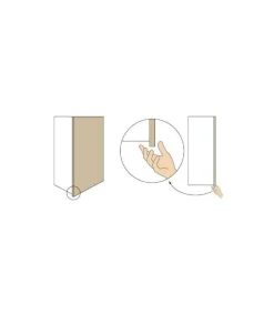 Mueble cocina alto de rincón acabado en puertas color blanco mate, 90cm(alto) 63x63cm(ancho )35cm(largo)