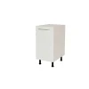 Mueble cocina bajo con 1 puerta en gris cream y blanco mate. 85 cm(alto)40 cm(ancho)60 cm(largo)