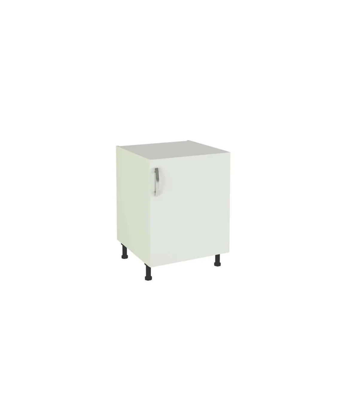 Mueble cocina con una puerta en blanco. 83 cm(alto)60 cm(ancho)58 cm(largo)