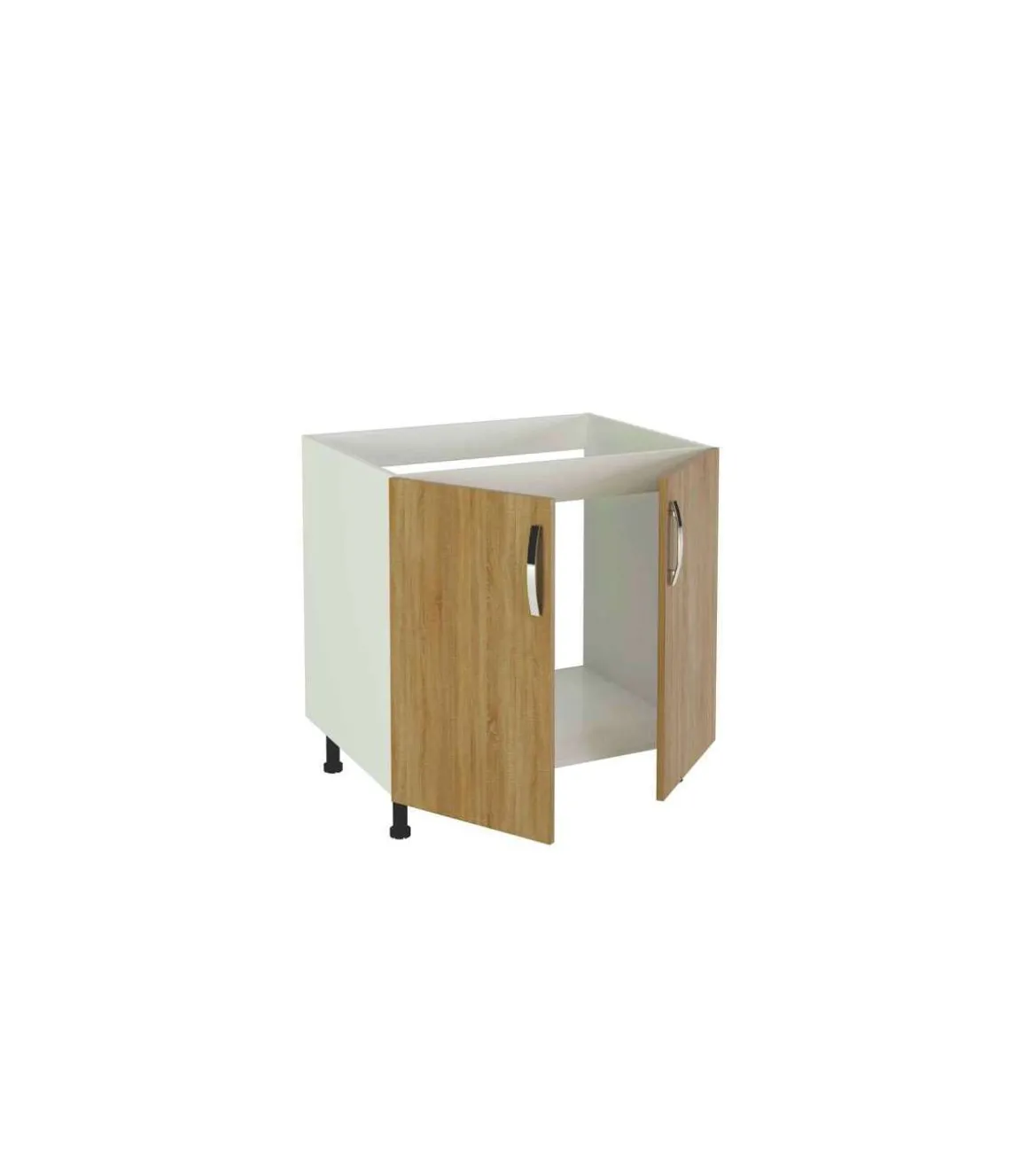 Mueble cocina fregadero 2 puertas en roble cortez. 83 cm(alto)80 cm(ancho)58 cm(largo)