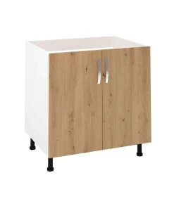 Mueble cocina fregadero 2 puertas en roble albar. 83 cm(alto)80 cm(ancho)58 cm(largo)