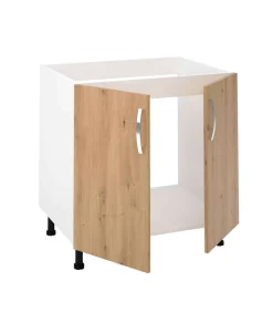 Mueble cocina fregadero 2 puertas en roble albar. 83 cm(alto)80 cm(ancho)58 cm(largo)