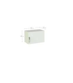 Mueble cocina para colgar con 1 puerta en blanco. 60 cm(largo)40 cm(alto)33 cm(fondo)