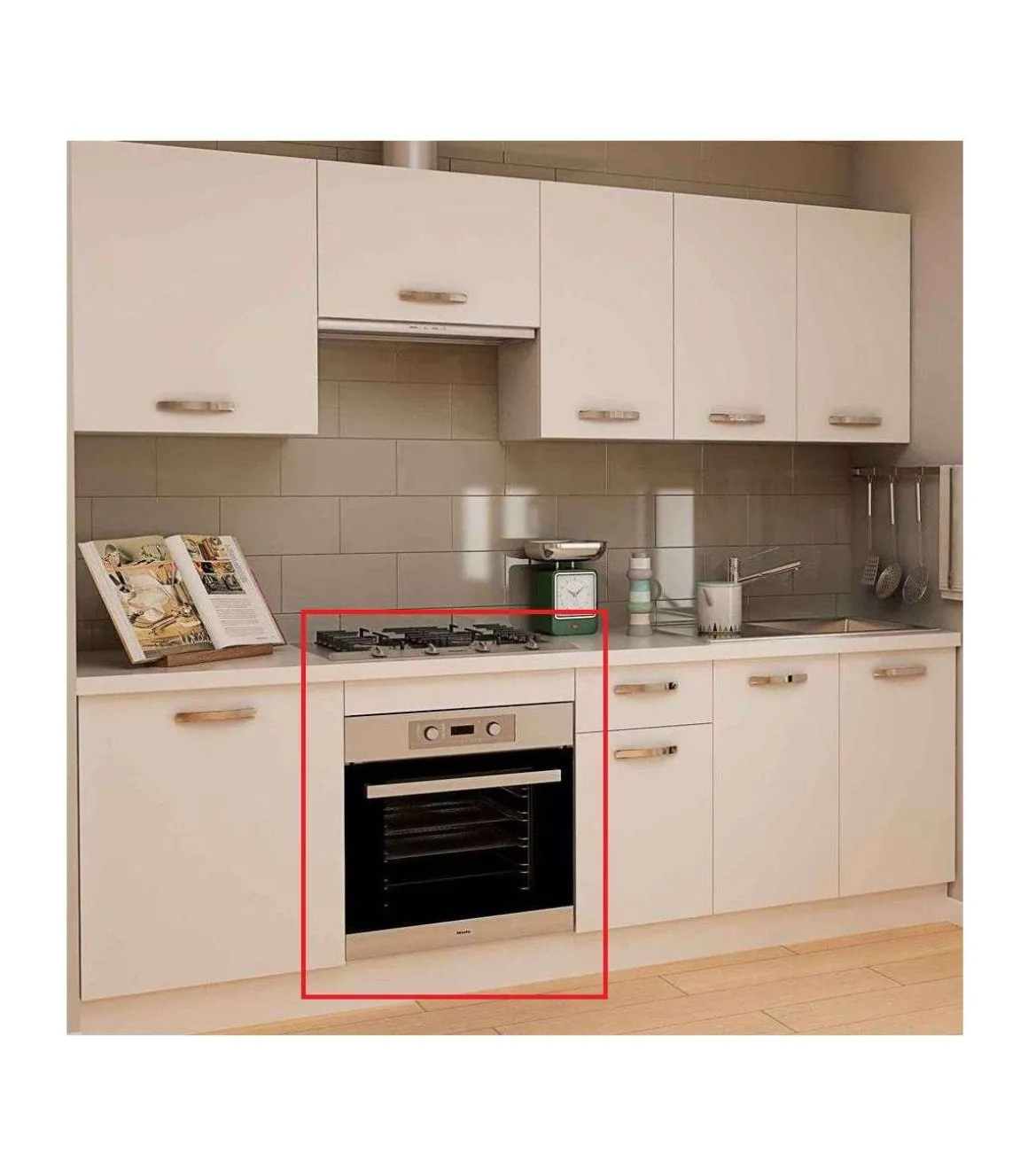 Mueble cocina para horno en blanco. 83 cm(alto)60 cm(ancho)58 cm(largo)