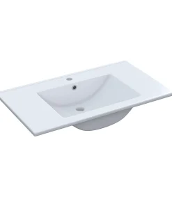 Mueble con lavabo PMMA y espejo Marta en acabado blanco. 80 cm(alto)80 cm(ancho)45 cm(largo)