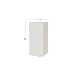 Mueble de cocina alto con una puerta en gris cream y blanco mate. 90 cm(alto)40 cm(ancho)35 cm(largo)