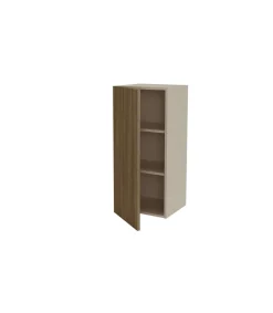 Mueble de cocina alto con una puerta en gris cream y nogal noceto. 90 cm(alto)40 cm(ancho)35 cm(largo)