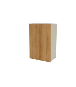 Mueble de cocina alto con una puerta en gris cream y roble vega. 90 cm(alto)60 cm(ancho)35 cm(largo)