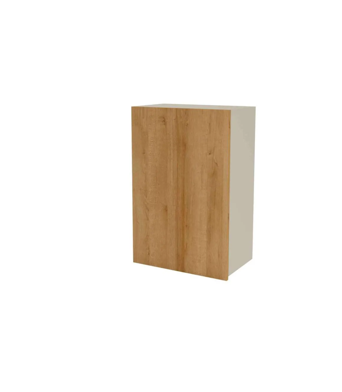 Mueble de cocina alto con una puerta en gris cream y roble vega. 90 cm(alto)60 cm(ancho)35 cm(largo)