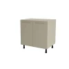 Mueble de cocina bajo con 2 puertas en gris cream y vison. 85 cm(alto)80 cm(ancho)60 cm(largo)