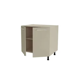 Mueble de cocina bajo con 2 puertas en gris cream y vison. 85 cm(alto)80 cm(ancho)60 cm(largo)