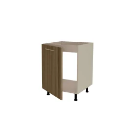 Mueble de cocina bajo para fregadero en gris cream y nogal noceto. 85 cm(alto)60 cm(ancho)60 cm(largo)