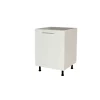 Mueble de cocina bajo para fregadero en gris cream y blanco mate. 85 cm(alto)60 cm(ancho)60 cm(largo)