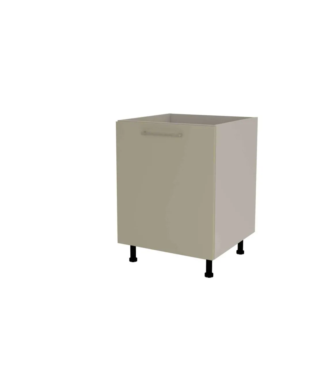 Mueble de cocina bajo para fregadero en gris cream y vison. 85 cm(alto)60 cm(ancho)60 cm(largo)