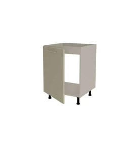 Mueble de cocina bajo para fregadero en gris cream y vison. 85 cm(alto)60 cm(ancho)60 cm(largo)