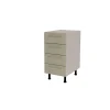 Mueble de cocina con cajones en gris cream y vison. 85 cm(alto)40 cm(ancho)60 cm(largo)