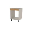 Mueble de cocina para horno en gris cream y roble vega. 85 cm(alto)60 cm(ancho)60 cm(largo)
