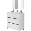 Mueble de lavabo cerámico Kalma acabado blanco, 90 cm(alto)81,5 cm(ancho)46,5 cm(largo)