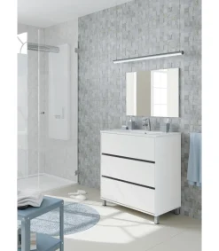 Mueble de lavabo cerámico Kalma acabado blanco, 90 cm(alto)81,5 cm(ancho)46,5 cm(largo)
