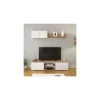 Mueble de salón acabado en roble albar/ blanco soft, 200cm(alto) 180cm(ancho) 40cm(largo)