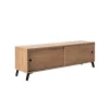 Mueble de televisión Kamet dos puertas correderas acabado roble gold, 52cm(alto) 160cm(ancho) 40cm(largo)