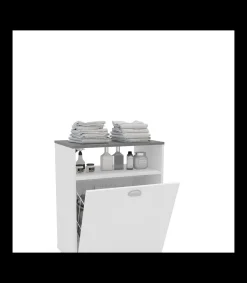 Mueble lavandería Md-Bakery2 acabado blanco, 80cm(alto) 60.5m(ancho) 40m(largo)