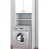 Mueble para lavadora en acabado blanco brillo 64 cm(ancho) 180 cm(altura) 36 cm(fondo)