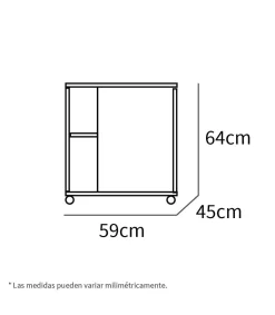 Mueble para tapar pie de lavabo Sintra acabado roble aurora, 64cm (alto) x 59cm (ancho) x 45cm (fondo).
