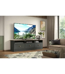 Mueble para televisión Md-Barbate en acabado gris 49cm(alto) 136cm(ancho) 39cm(largo)