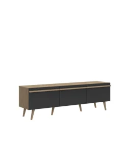 Mueble para televisión Md-Cabina en acabado gris 49cm(alto) 160cm(ancho) 38cm(largo)