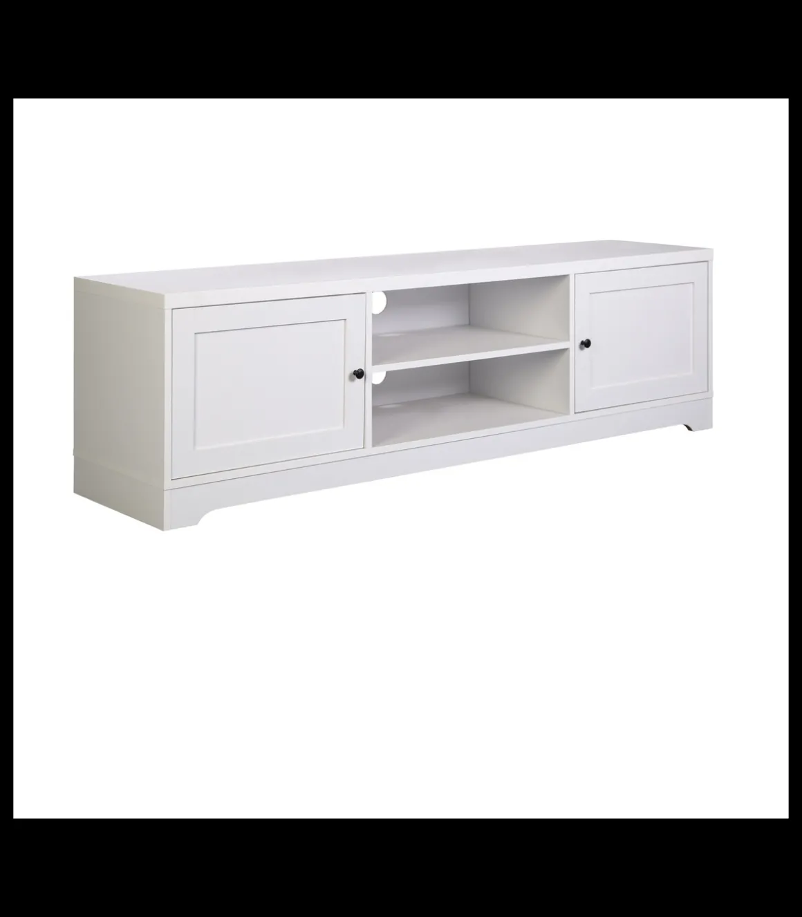 Mueble para televisión Md-Ottavia 2 puertas acabado blanco, 160cm(ancho) 46cm(altura) 39.5m(fondo).